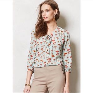 Anthropologue Moulinette Soeurs silk Mushroom Toadstool Top. great condition